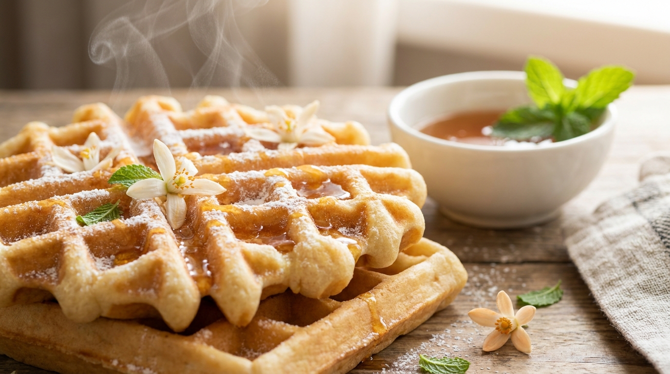 découvrez une recette simple et gourmande de gaufres légères parfumées à la fleur d’oranger, parfaites pour des délices délicats et savoureux.