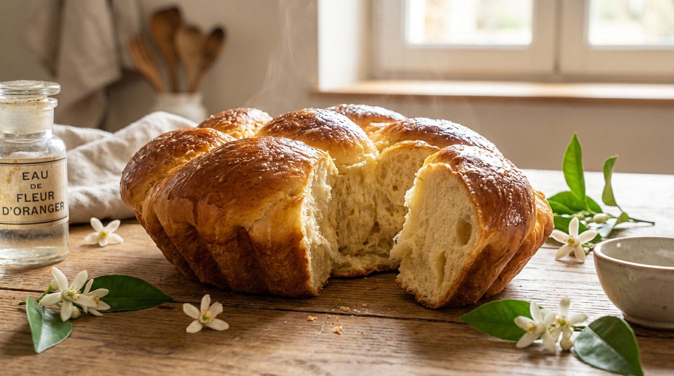 découvrez notre recette simple et moelleuse de brioche vendéenne à la fleur d’oranger, parfaite pour un petit-déjeuner gourmand et parfumé.
