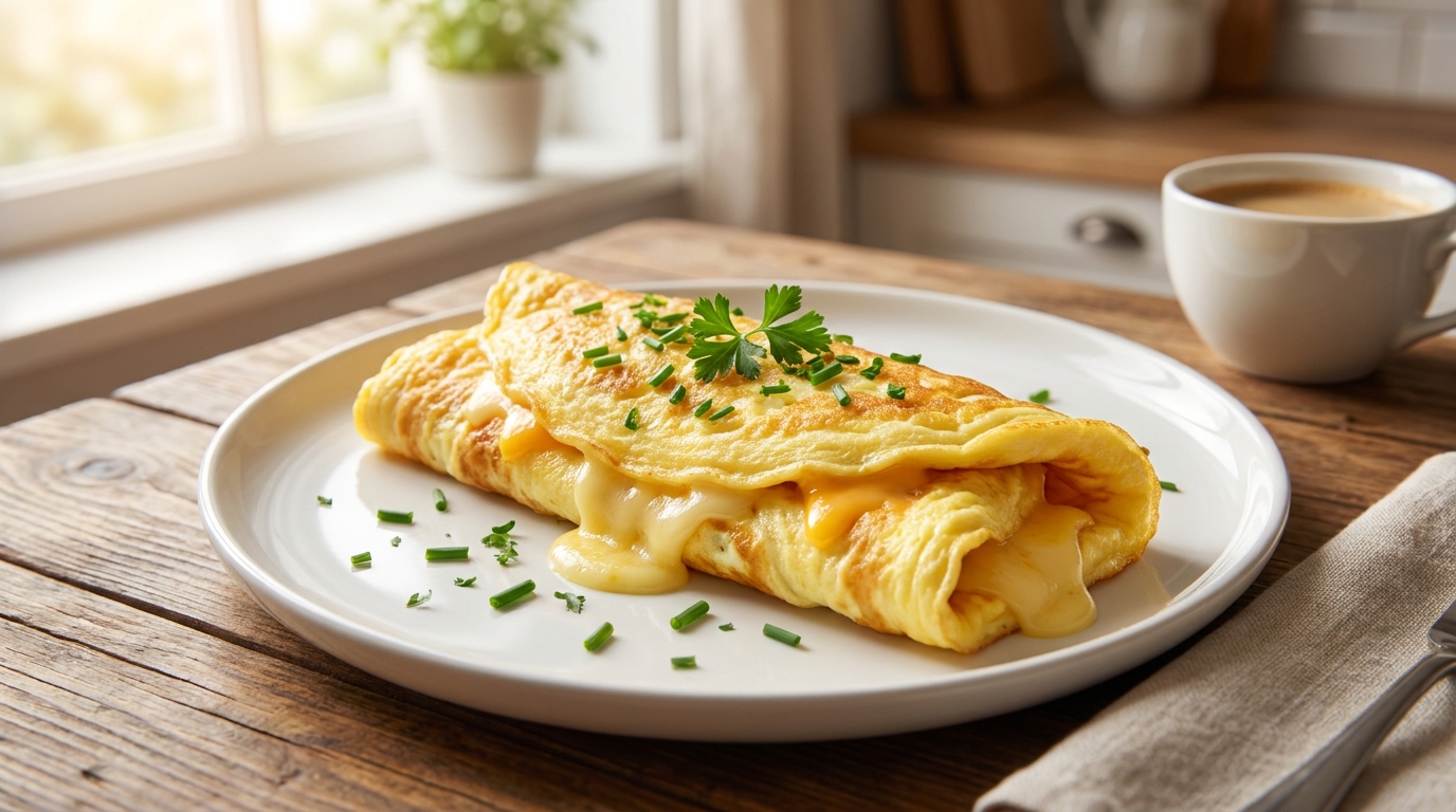 découvrez la recette facile et rapide de l'omelette roulée légère au fromage, un plat savoureux, nutritif et parfait pour un repas équilibré.