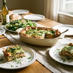 découvrez notre recette savoureuse de lasagnes au saumon, épinards frais et parmesan fondant, idéale pour un repas gourmand et facile à préparer.