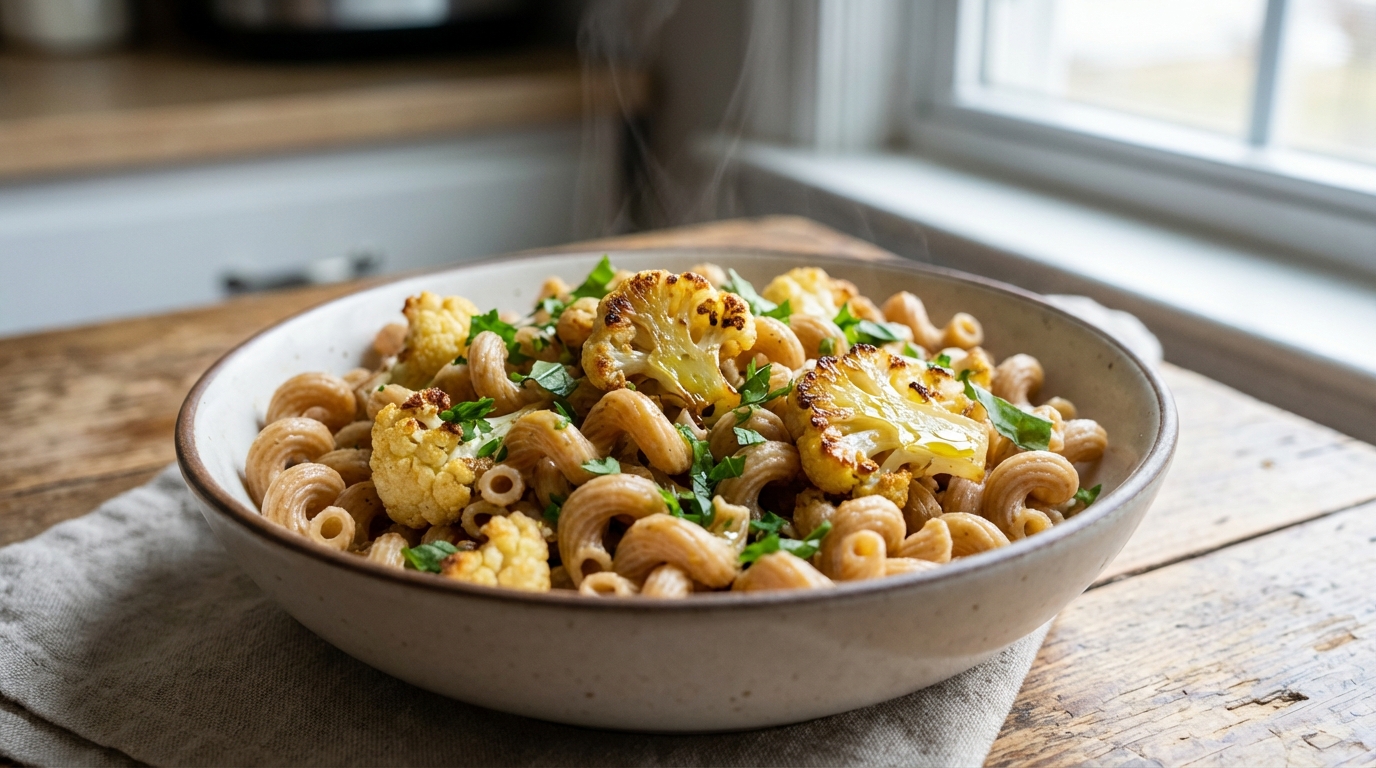 découvrez notre recette légère de pâtes complètes au chou-fleur, idéale pour garder la ligne tout en savourant un plat délicieux et sain.
