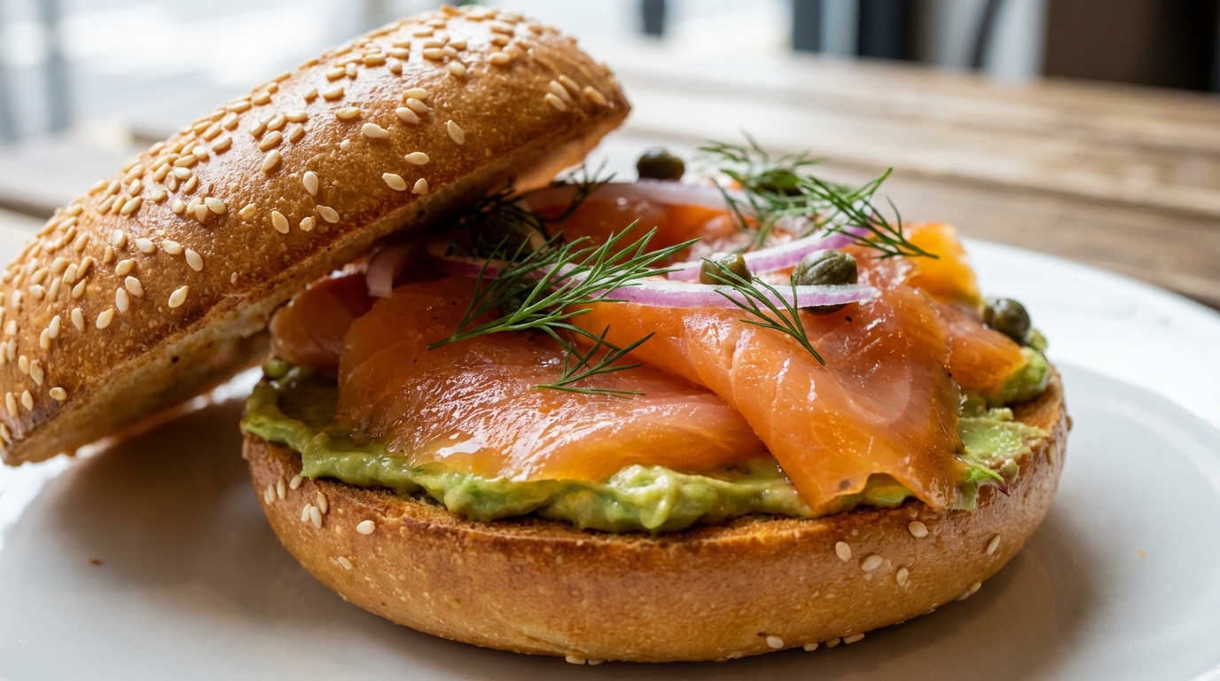 découvrez notre recette incontournable de bagel au saumon fumé et avocat crémeux, une délicieuse association gourmande parfaite pour un repas savoureux et équilibré.
