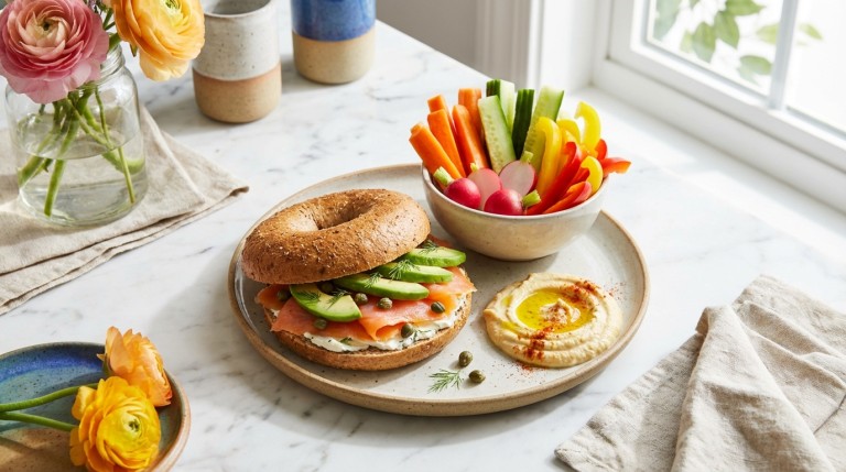 découvrez la recette incontournable du délicieux bagel au saumon fumé et avocat crémeux, un savoureux mélange parfait pour un repas gourmand et healthy.