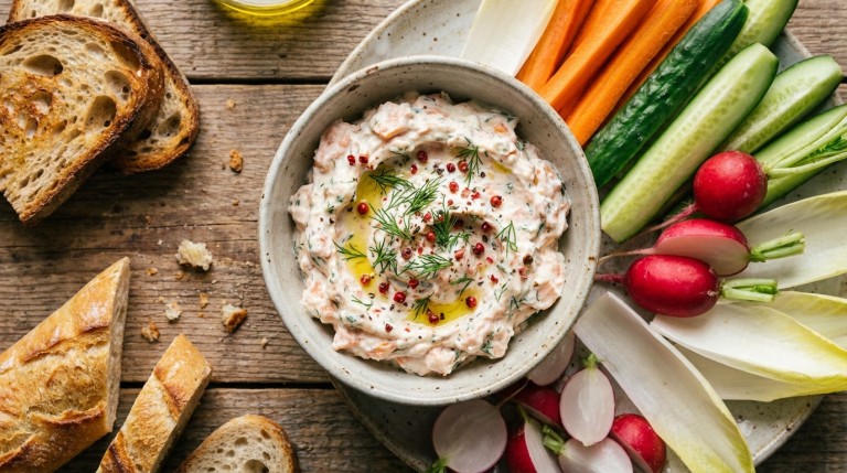 découvrez notre recette facile et gourmande de dip au saumon frais et fromage de chèvre, parfaite pour vos apéritifs et moments conviviaux.
