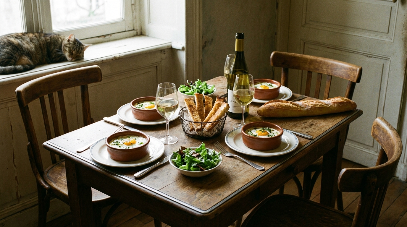 découvrez notre recette gourmande d'œuf cocotte aux champignons sautés et fromage fondant, un plat savoureux et facile à préparer pour régaler vos papilles.