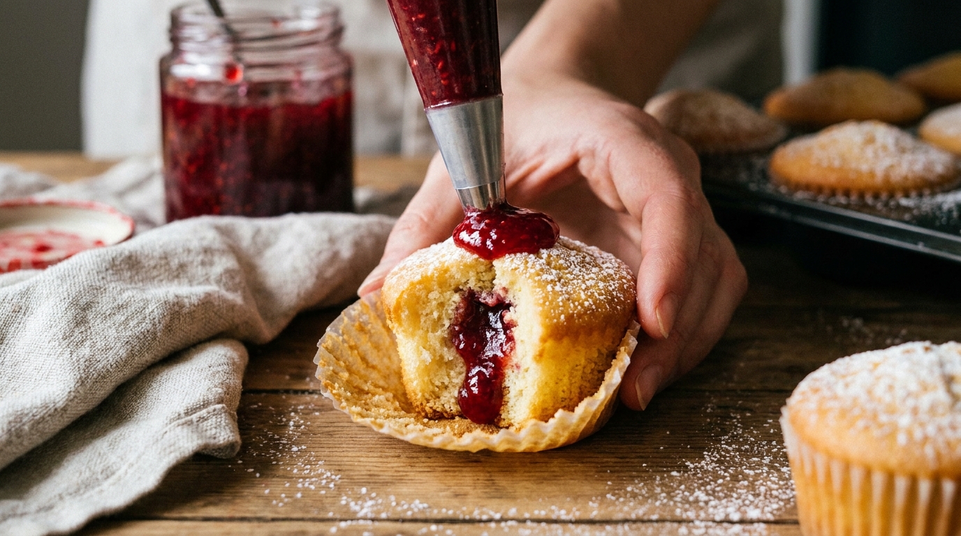découvrez nos délicieux cupcakes vanille-framboise, garnis d'une crème au fromage frais onctueuse et nappés d'un chocolat blanc fondant, pour un plaisir gourmand irrésistible.