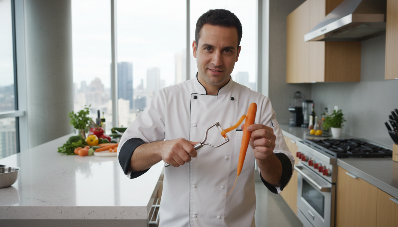 découvrez la technique réversible des chefs pour maîtriser l'art de l'épluchage et révolutionnez l'utilisation de votre économe pour gagner en efficacité en cuisine.