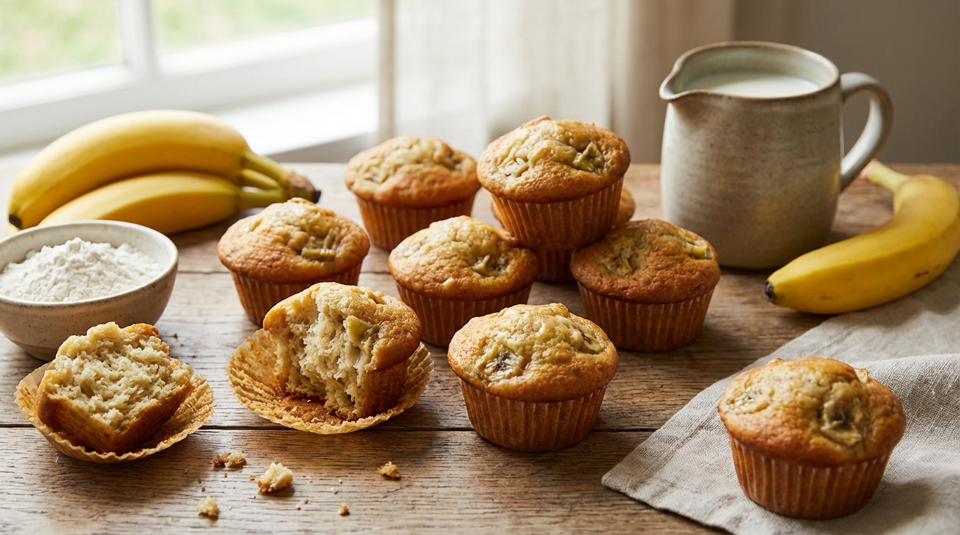 découvrez notre recette facile et rapide de mini muffins moelleux à la banane, parfaite pour régaler petits et grands gourmands à tout moment de la journée.