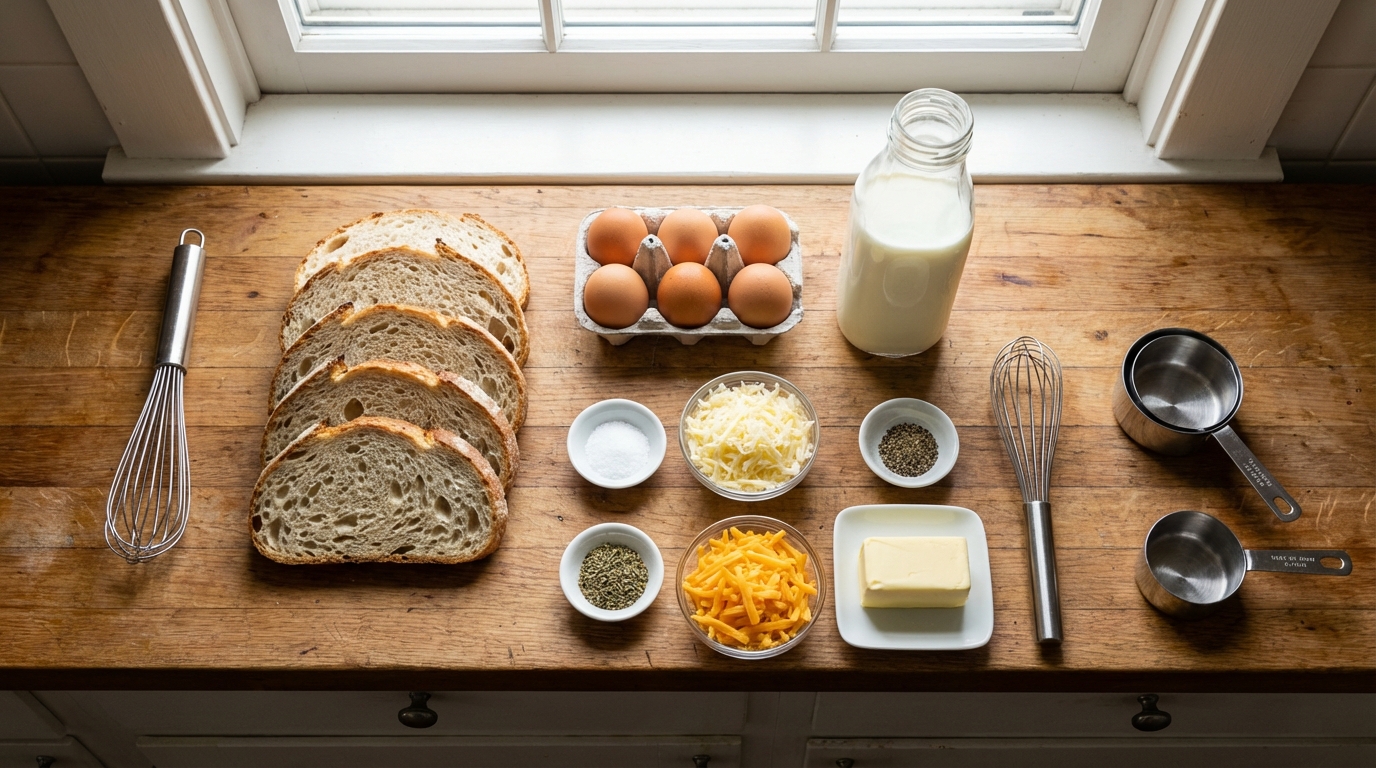 découvrez notre recette gourmande de pain perdu au fromage, un plat savoureux et facile à préparer pour un repas réconfortant.