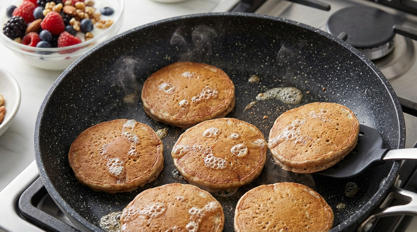 découvrez notre recette simple de pancakes gourmands et légers, pour un petit-déjeuner sain et délicieux à savourer sans culpabilité.