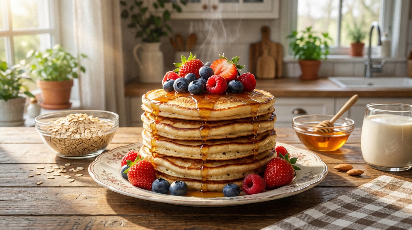 découvrez notre recette simple de pancakes gourmands et légers, parfaits pour un petit déjeuner sain et savoureux. un plaisir doux sans culpabilité !