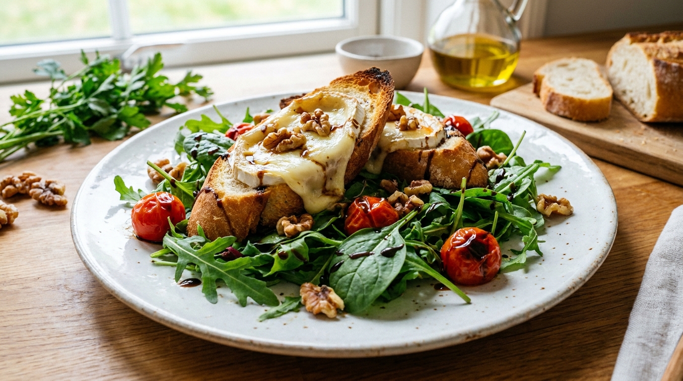 découvrez notre recette facile et rapide de salade de chèvre chaud, une délicieuse façon de savourer un plat frais et gourmand en toute simplicité.