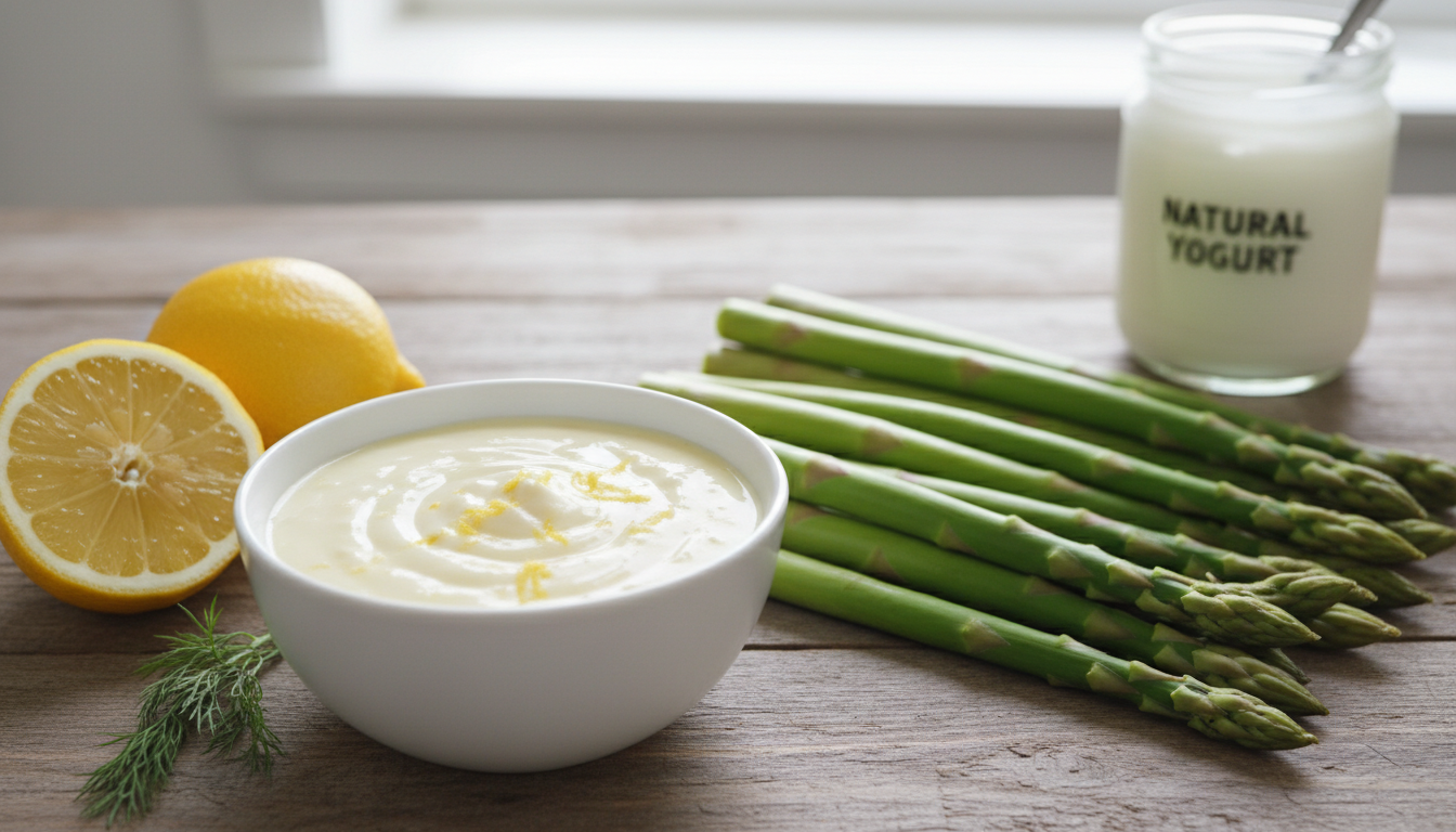 découvrez une sauce yaourt citron rapide et sans cuisson, parfaite pour accompagner vos asperges lors des journées pressées.
