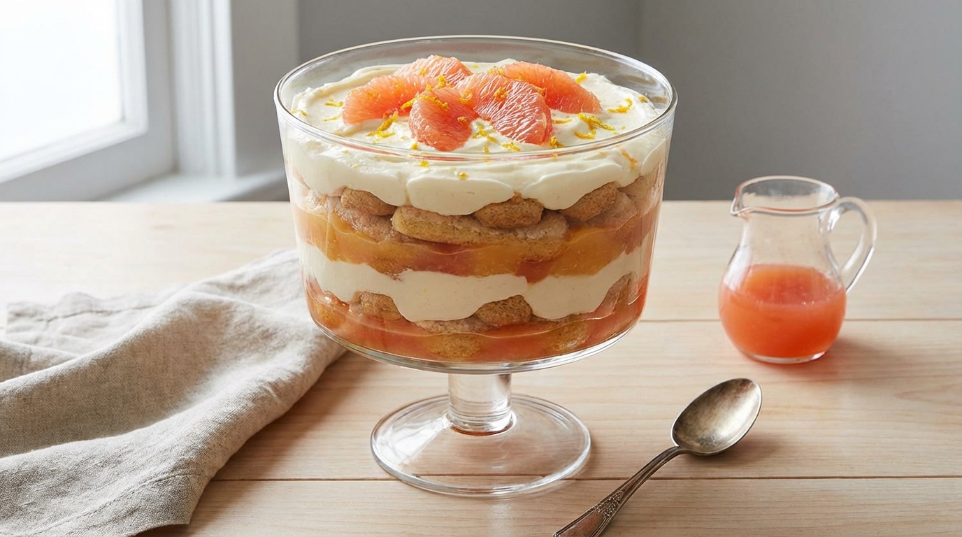 découvrez notre recette de tiramisu gourmand au fromage frais et pamplemousse, une alliance parfaite de fraîcheur et de saveurs délicieuses pour un dessert léger et raffiné.