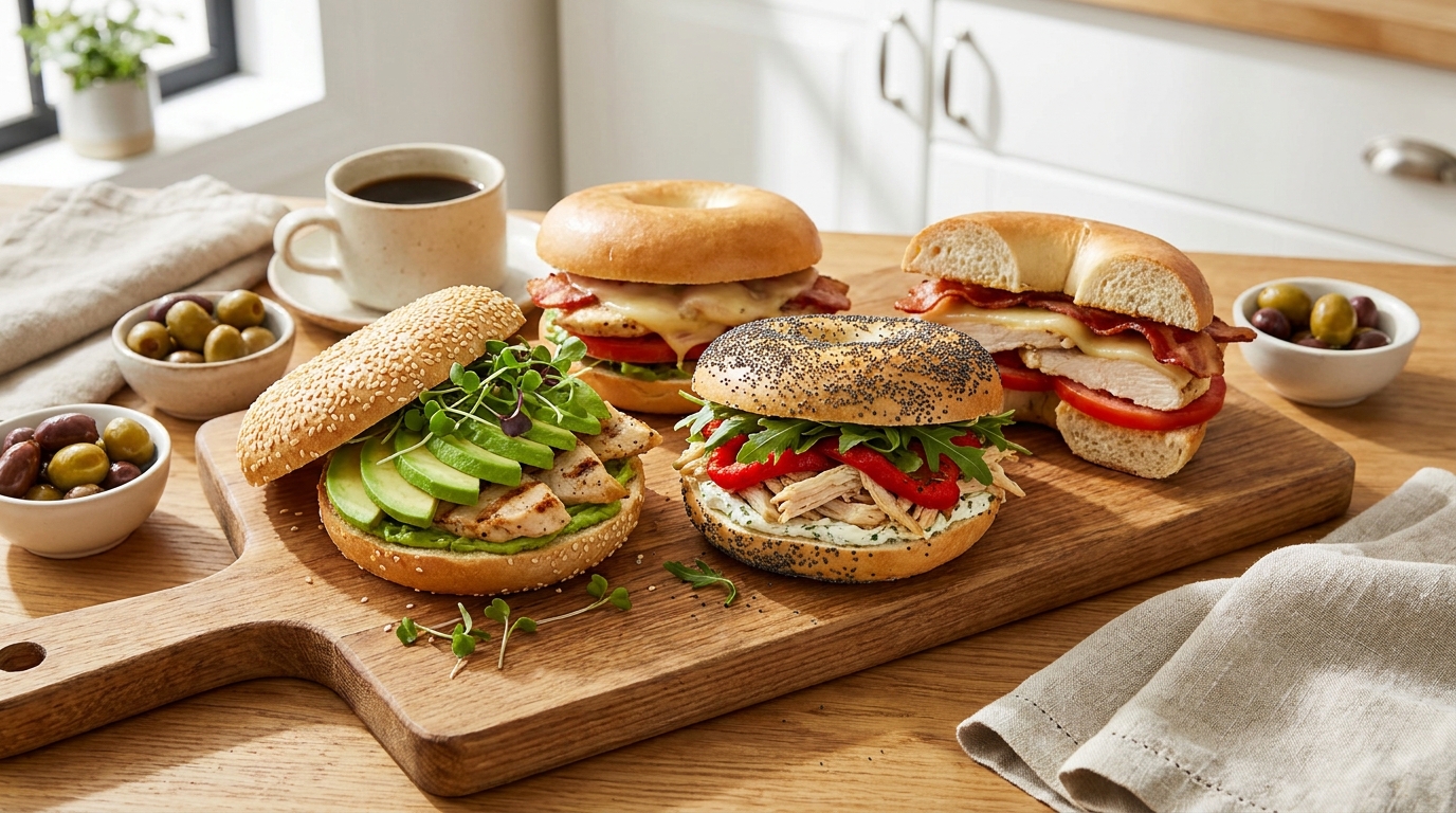 découvrez la recette incontournable du bagel gourmand au poulet tendre, légumes croquants et fromage frais onctueux, parfait pour un repas savoureux et équilibré.