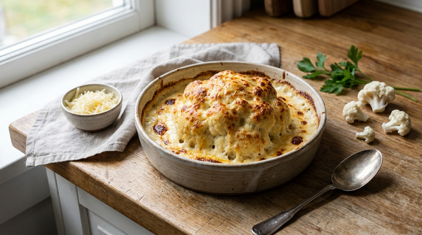 découvrez notre recette de chou-fleur gratiné à la béchamel légère, un classique familial revisité pour des saveurs délicates et réconfortantes. parfait pour un repas gourmand et équilibré.