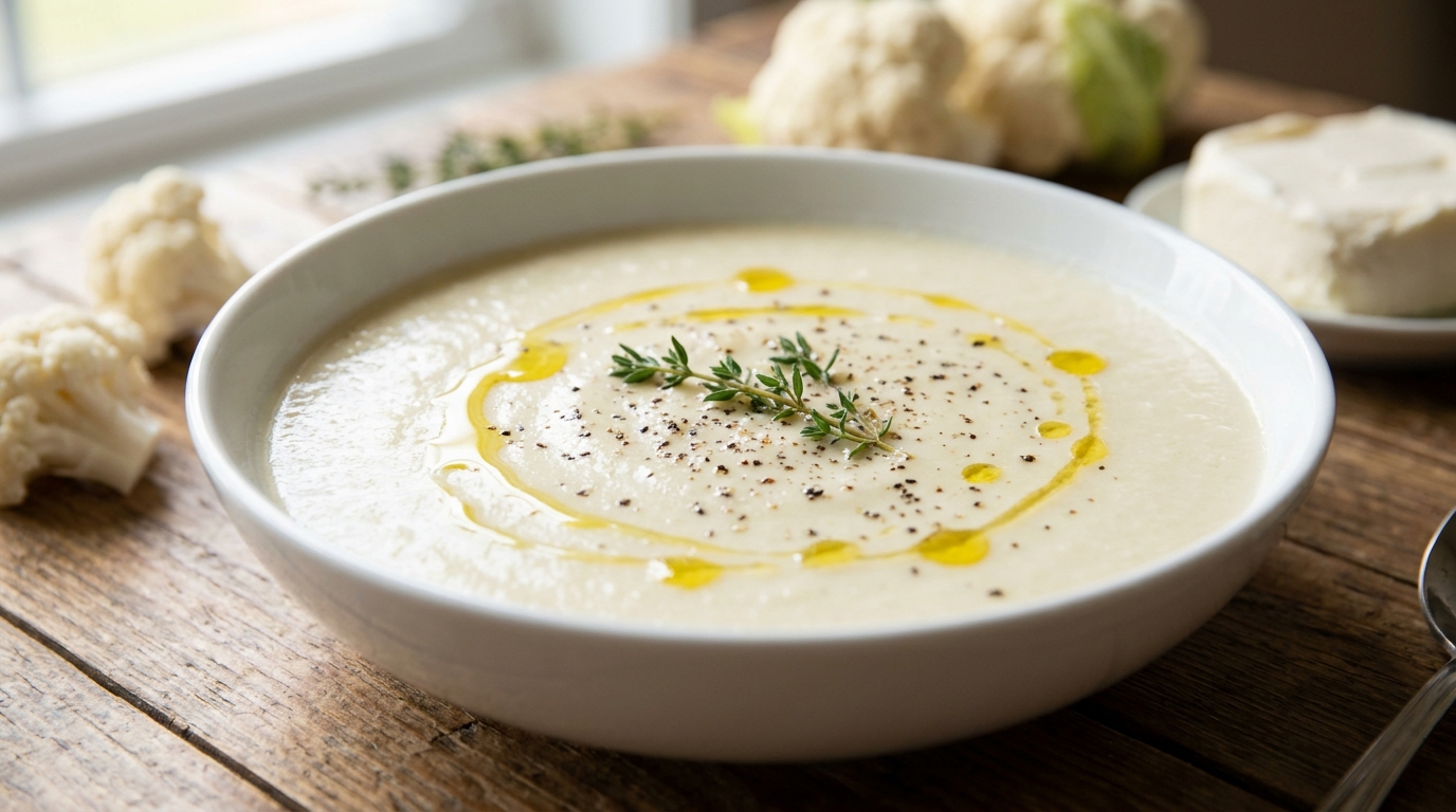 découvrez notre velouté de chou-fleur et mascarpone, une délicatesse onctueuse qui allie douceur et légèreté pour un moment gourmand et raffiné.