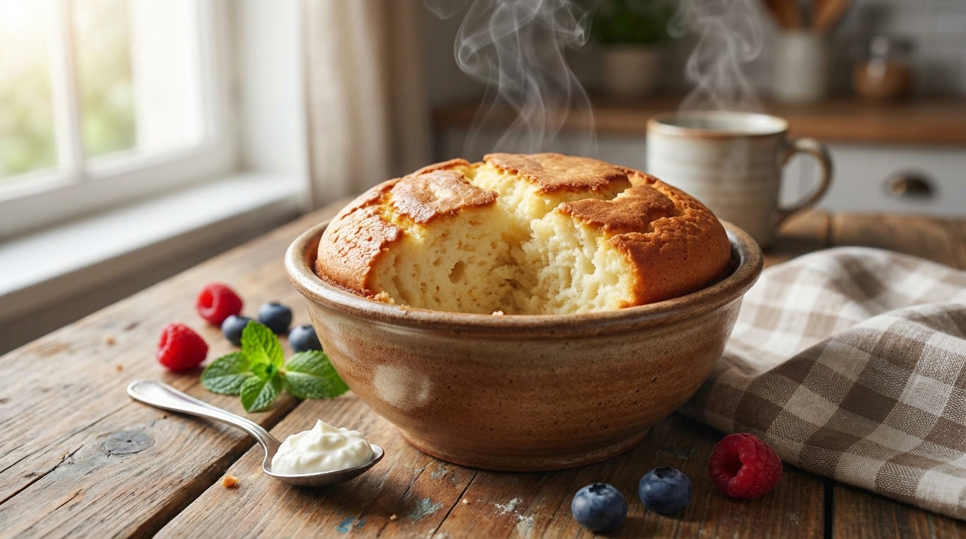 découvrez la recette rapide et facile du délice express, un bowl cake moelleux au fromage blanc, parfait pour un petit-déjeuner sain et gourmand.