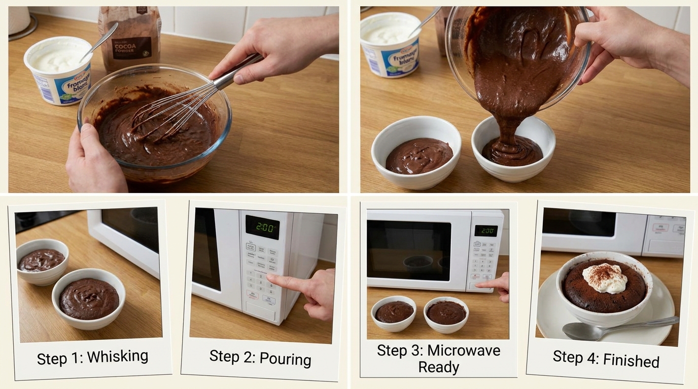 découvrez notre recette facile et rapide de bowl cake moelleux au fromage blanc, parfaite pour un petit-déjeuner gourmand et sain avec délice express.