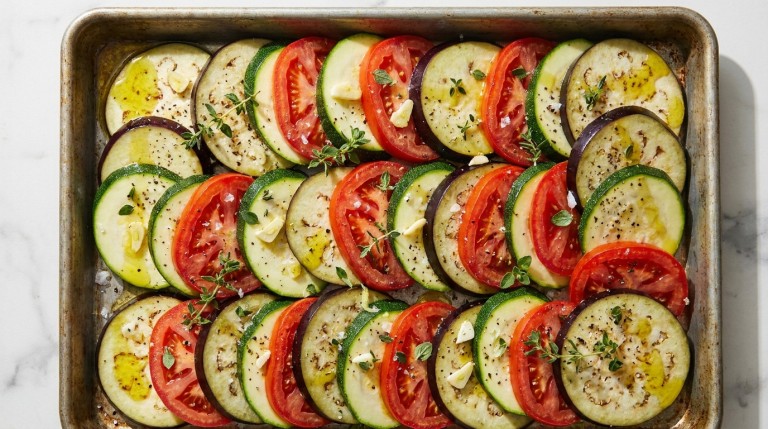 découvrez une recette savoureuse de millefeuille aux légumes croquants et au chèvre frais, parfaite pour un plat frais et gourmand.