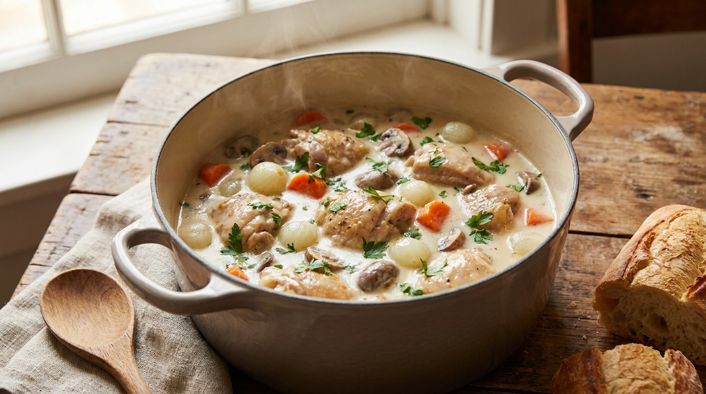 découvrez notre recette gourmande de blanquette de volaille au fromage frais, un plat savoureux et convivial à tester absolument pour régaler toute la famille.