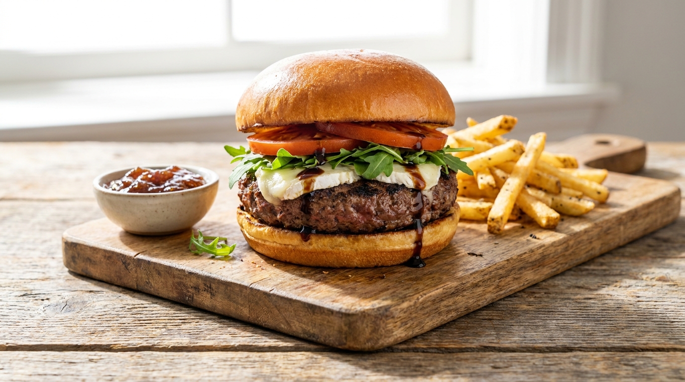 découvrez notre recette facile et rapide du burger fondant au fromage de chèvre, un délice gourmand pour tous les amateurs de saveurs fromagères.