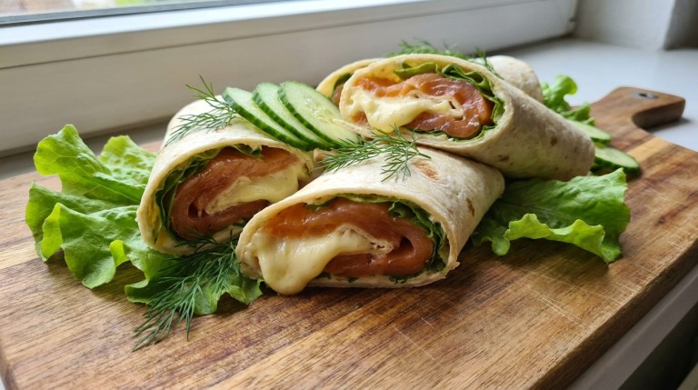 découvrez notre recette facile et gourmande de wraps au coulommiers et saumon, parfaite pour un repas plein de saveurs et de fraîcheur.