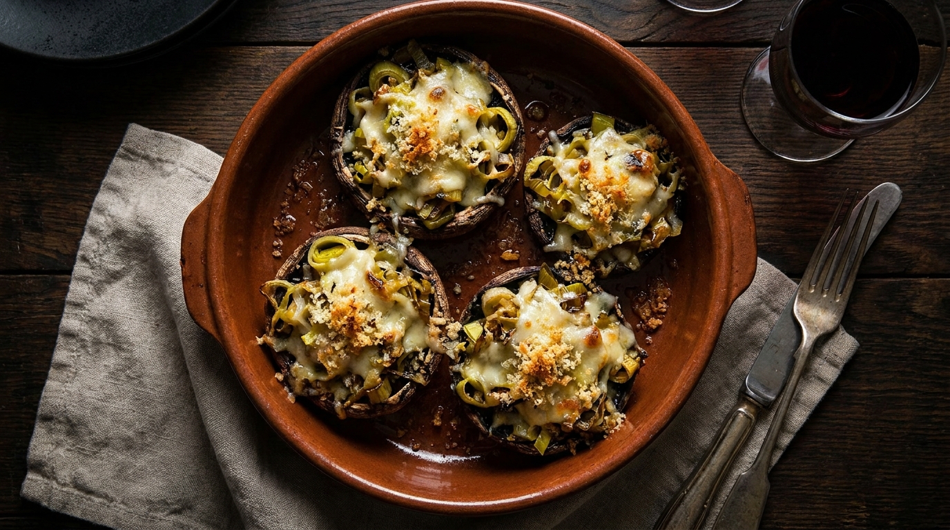 découvrez notre recette savoureuse de champignons farcis au poireau et fromage, parfaite pour un repas gourmand et facile à préparer. à tester sans tarder !
