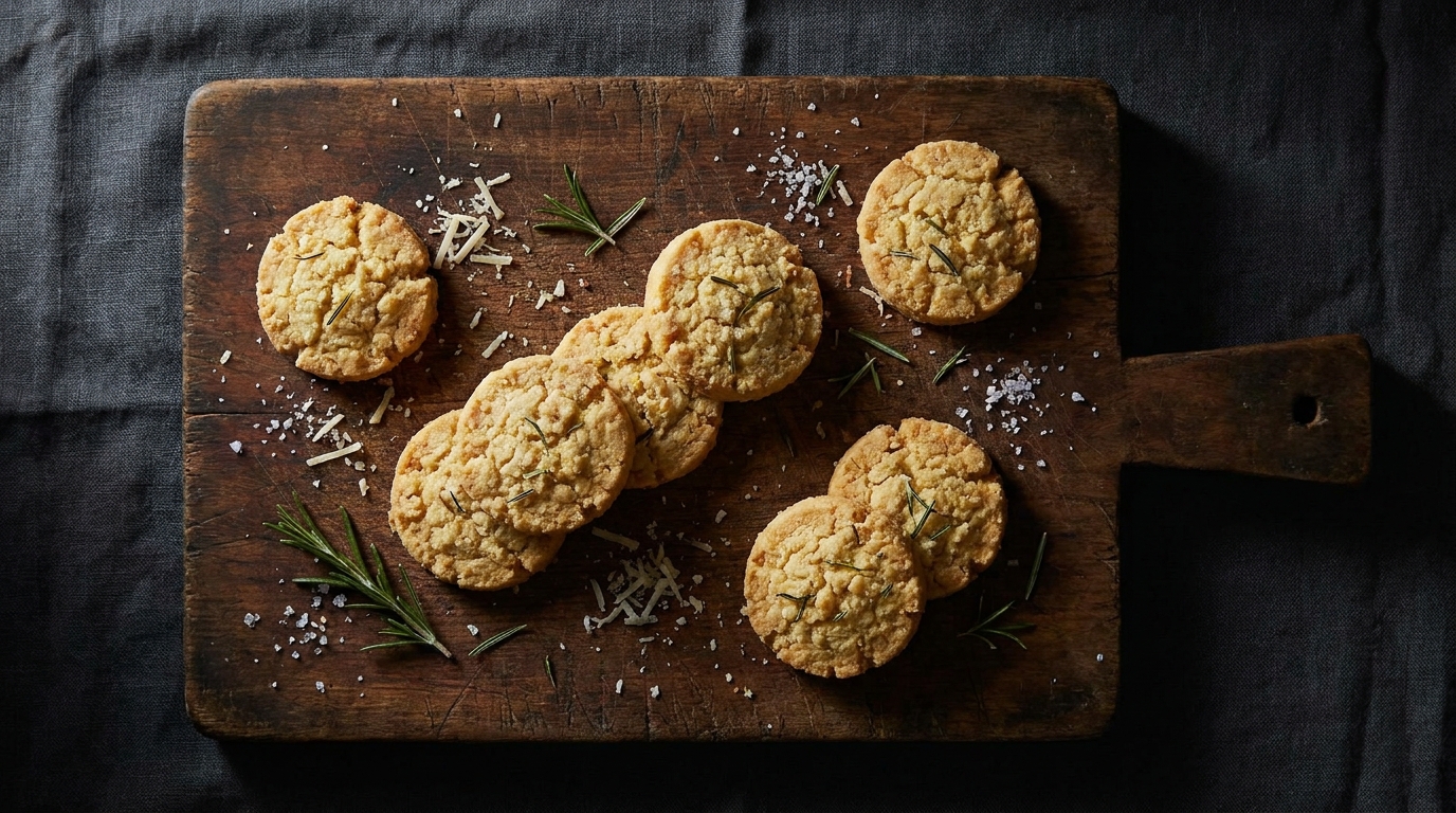 découvrez une recette simple et savoureuse de sablés apéritifs au parmesan et romarin, parfaits pour régaler vos invités lors de vos prochains apéritifs.