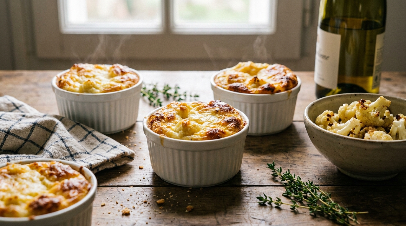 découvrez une recette simple et savoureuse de soufflé au fromage et chou-fleur, parfaite pour régaler vos papilles avec une touche gourmande et légère.