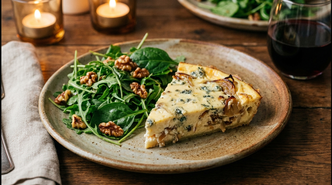 découvrez une recette gourmande et simple de quiche légère au bleu sans pâte, idéale pour un repas savoureux et équilibré.