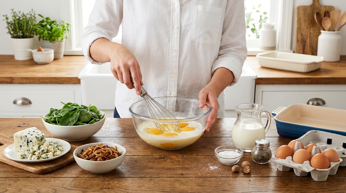 découvrez notre recette simple et gourmande de quiche légère au bleu sans pâte, idéale pour un repas savoureux et équilibré.