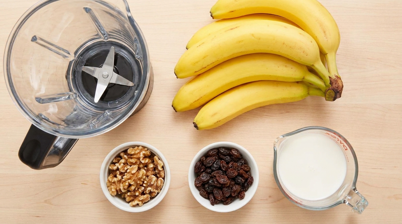 découvrez une recette express de glace légère aux bananes, raisins et noix, parfaite pour un dessert rafraîchissant et sain en quelques minutes.