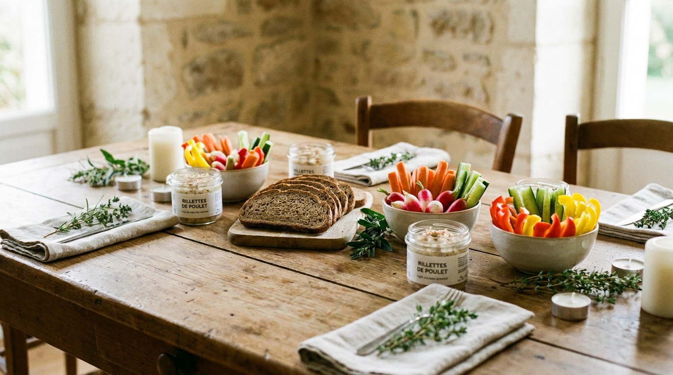 découvrez une recette légère et gourmande de rillettes de poulet allégées au yaourt, parfaite pour un apéritif sain et savoureux.