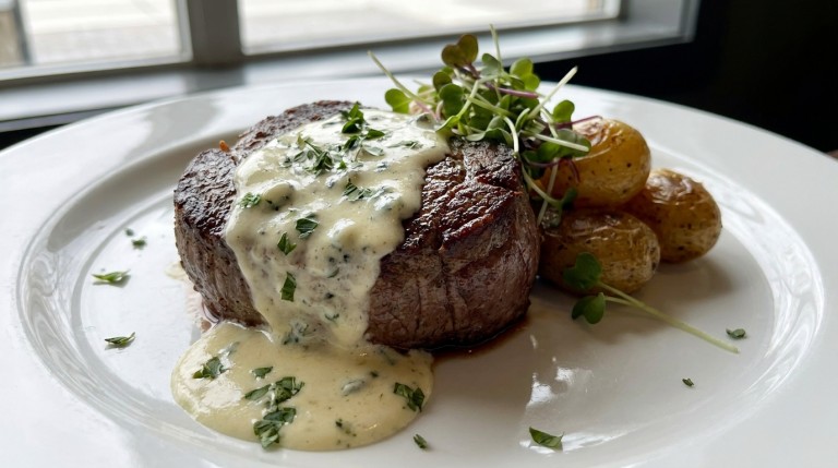 découvrez notre recette de tournedos au bleu, un plat savoureux accompagné d'une sauce fromagère onctueuse qui ravira vos papilles.