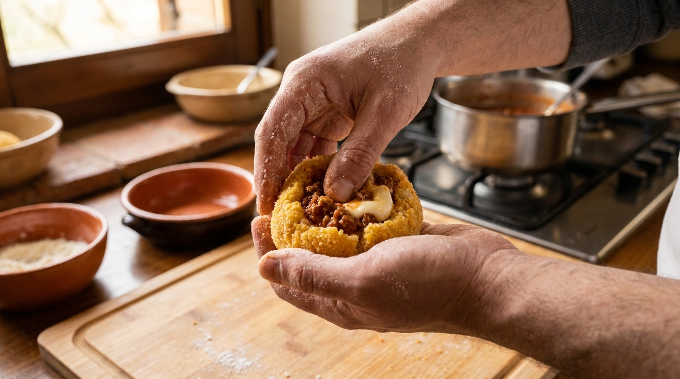 découvrez les arancini siciliens authentiques, ces délicieuses boulettes de riz farcies à l'italienne, parfaites pour savourer un goût traditionnel venu de sicile.