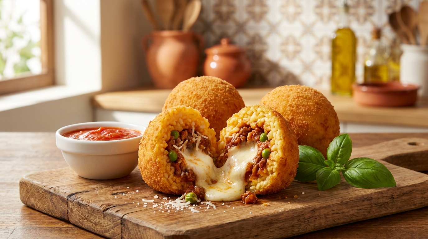 découvrez les arancini siciliens authentiques, ces délicieuses boulettes de riz farcies à l'italienne, parfaites pour savourer un goût traditionnel de sicile.