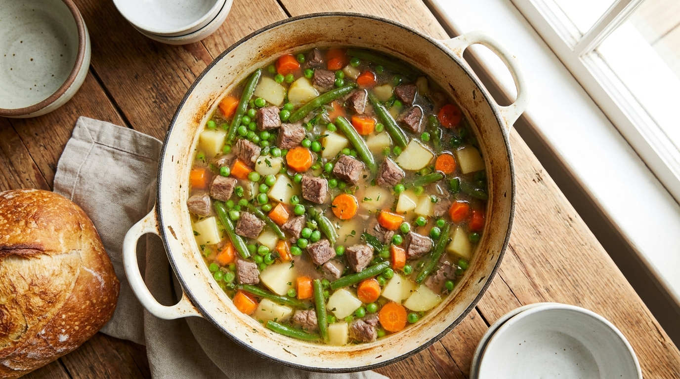 découvrez une recette saine et savoureuse de casserole de bœuf aux légumes colorés, parfaite pour un déjeuner léger et équilibré.