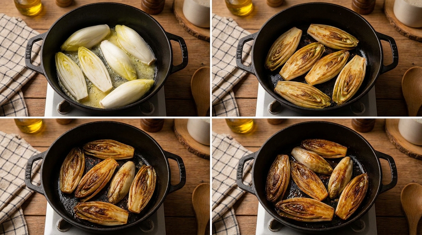 découvrez notre recette savoureuse d’endives braisées nappées d’une onctueuse crème de maroilles, un plat réconfortant et gourmand parfait pour toutes les occasions.