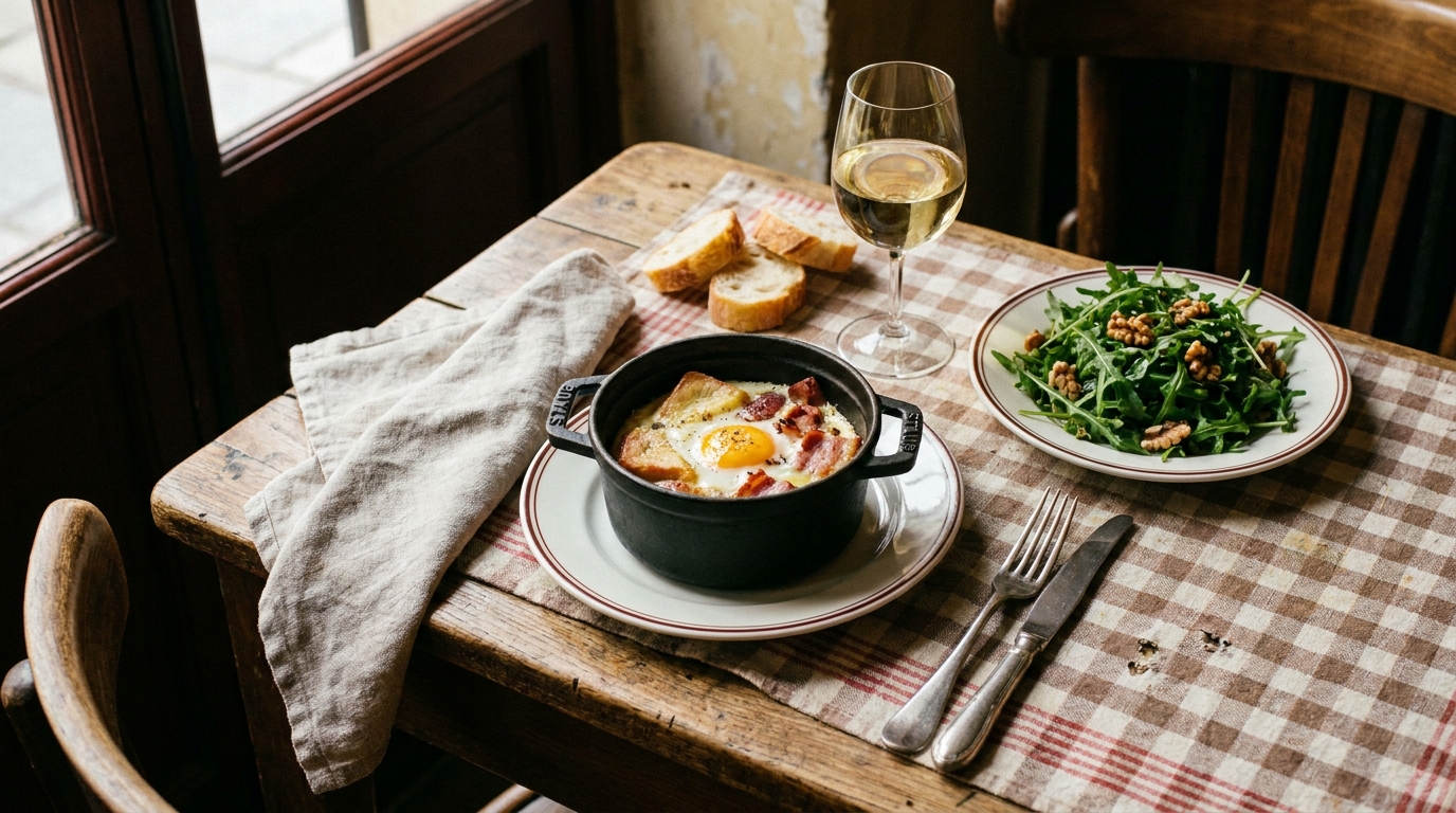 découvrez notre recette gourmande d'œuf cocotte au maroilles et lardons, une préparation fondante et savoureuse pour régaler vos papilles.