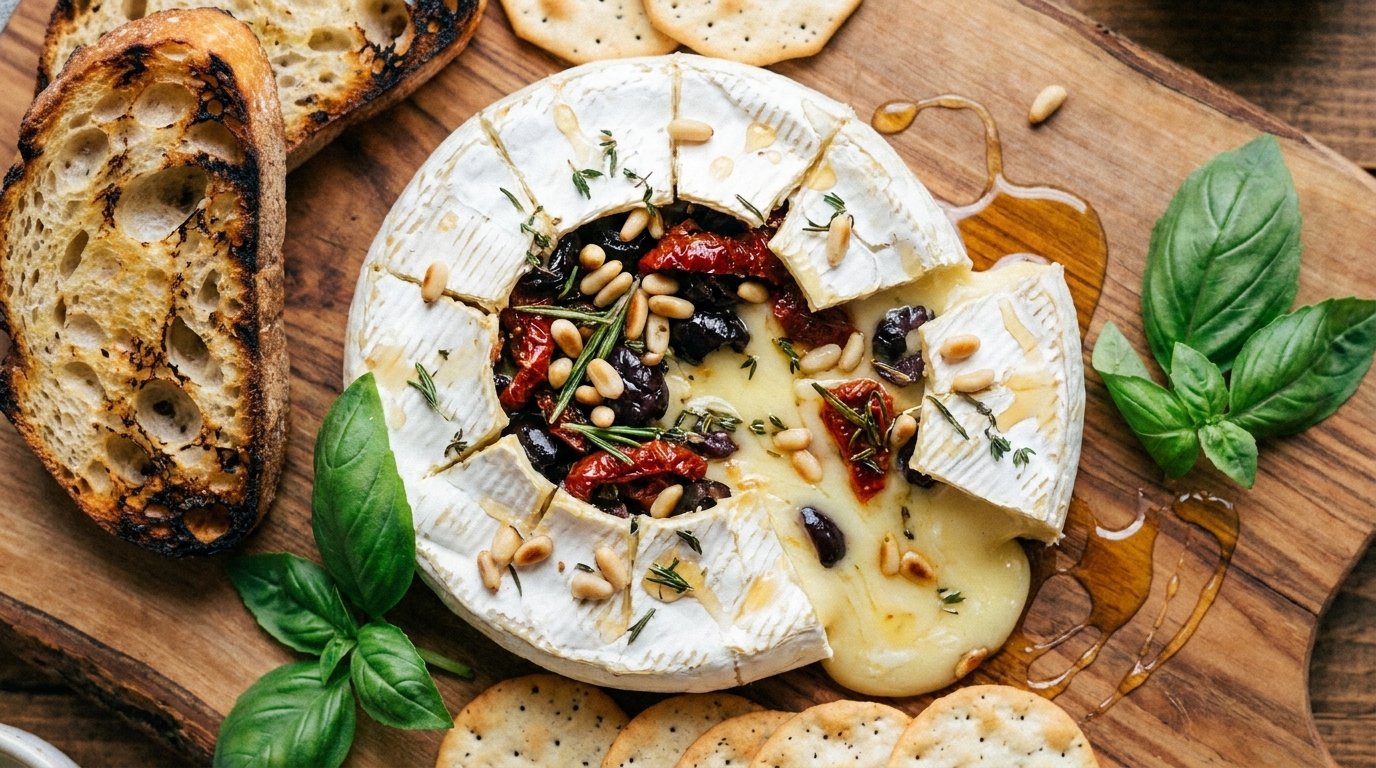 découvrez le délice du sud, un brie fondant farci aux saveurs méditerranéennes, alliant douceur et parfums ensoleillés pour un moment gourmand unique.