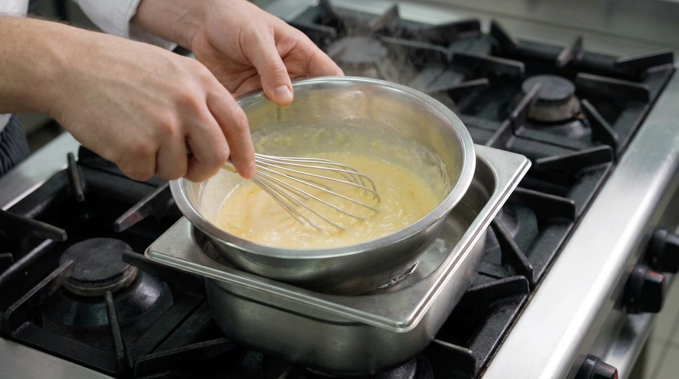 savourez un délice gourmand avec notre espuma onctueuse de maroilles, sublimée par des chips croustillantes de lard fumé pour une explosion de saveurs irrésistible.