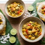 découvrez notre recette de poulet au curry doux et ananas, préparée en sachets savoureux pour un délice léger et facile à réaliser.