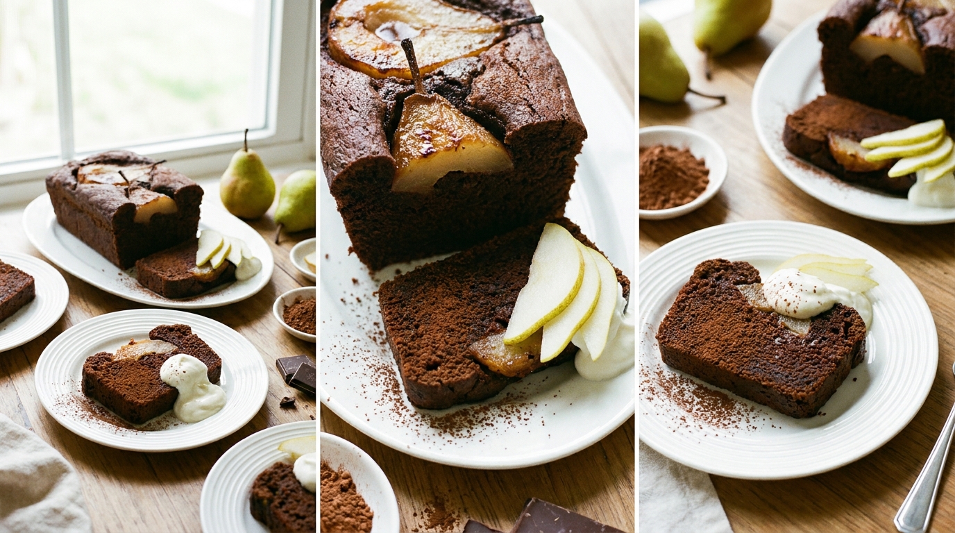 découvrez la recette irrésistiblement gourmande du délice léger poire-chocolat, un dessert parfait alliant douceur fruitée et chocolat fondant.