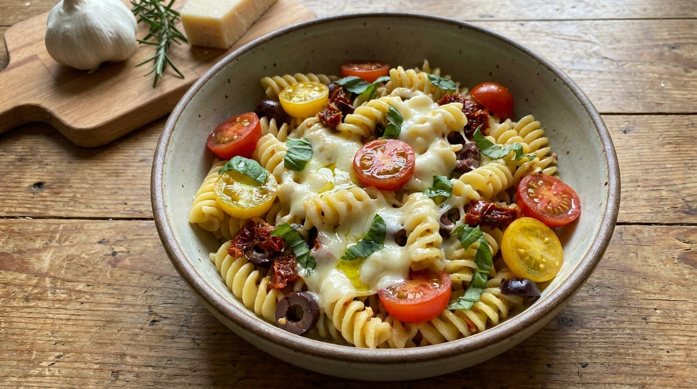 découvrez notre délicieuse salade de pâtes à l'italienne au fromage fondant, une recette savoureuse et facile à préparer pour un repas gourmand et coloré.