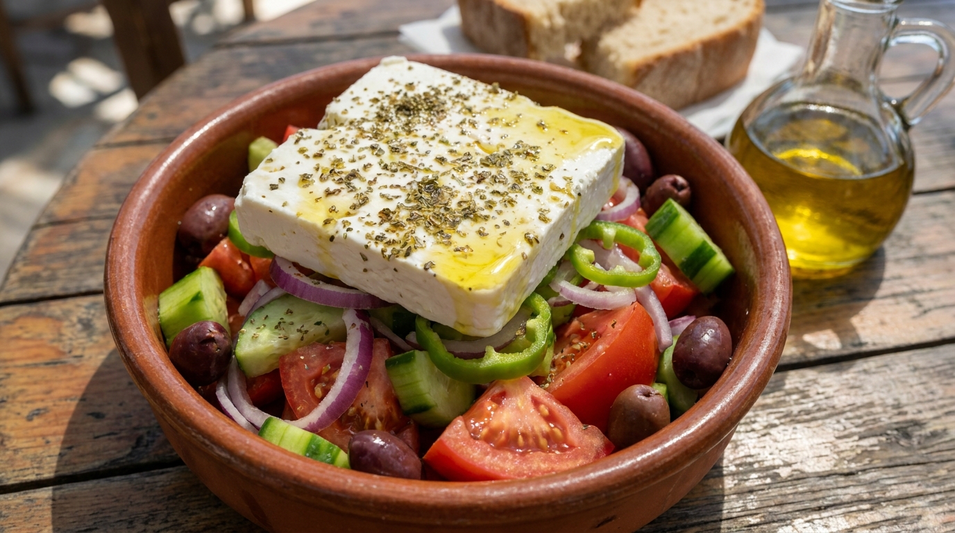 découvrez notre recette simple et savoureuse de salade grecque au fromage de brebis, idéale pour un repas frais et gourmand.