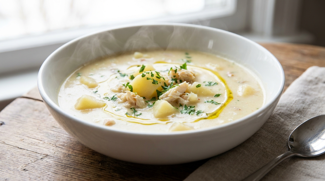 découvrez une délicieuse soupe légère aux pommes de terre et crabe, une recette savoureuse et raffinée qui allie douceur et saveurs marines pour un repas sain et gourmand.