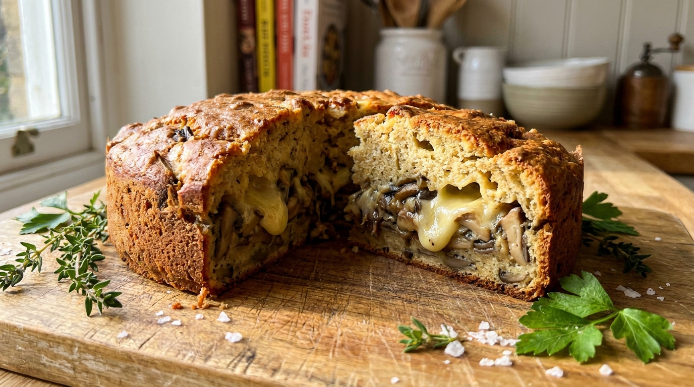 découvrez notre recette facile et gourmande de cake savoureux aux champignons et fromage fondant, parfait pour un repas convivial et délicieux.