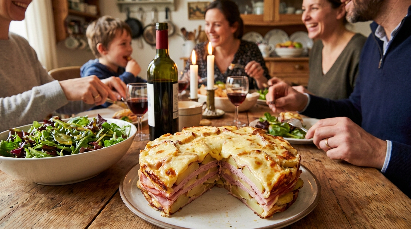 découvrez notre recette gourmande de cake au jambon, herbes aromatiques et fromage à raclette, parfaite pour un moment convivial et savoureux.