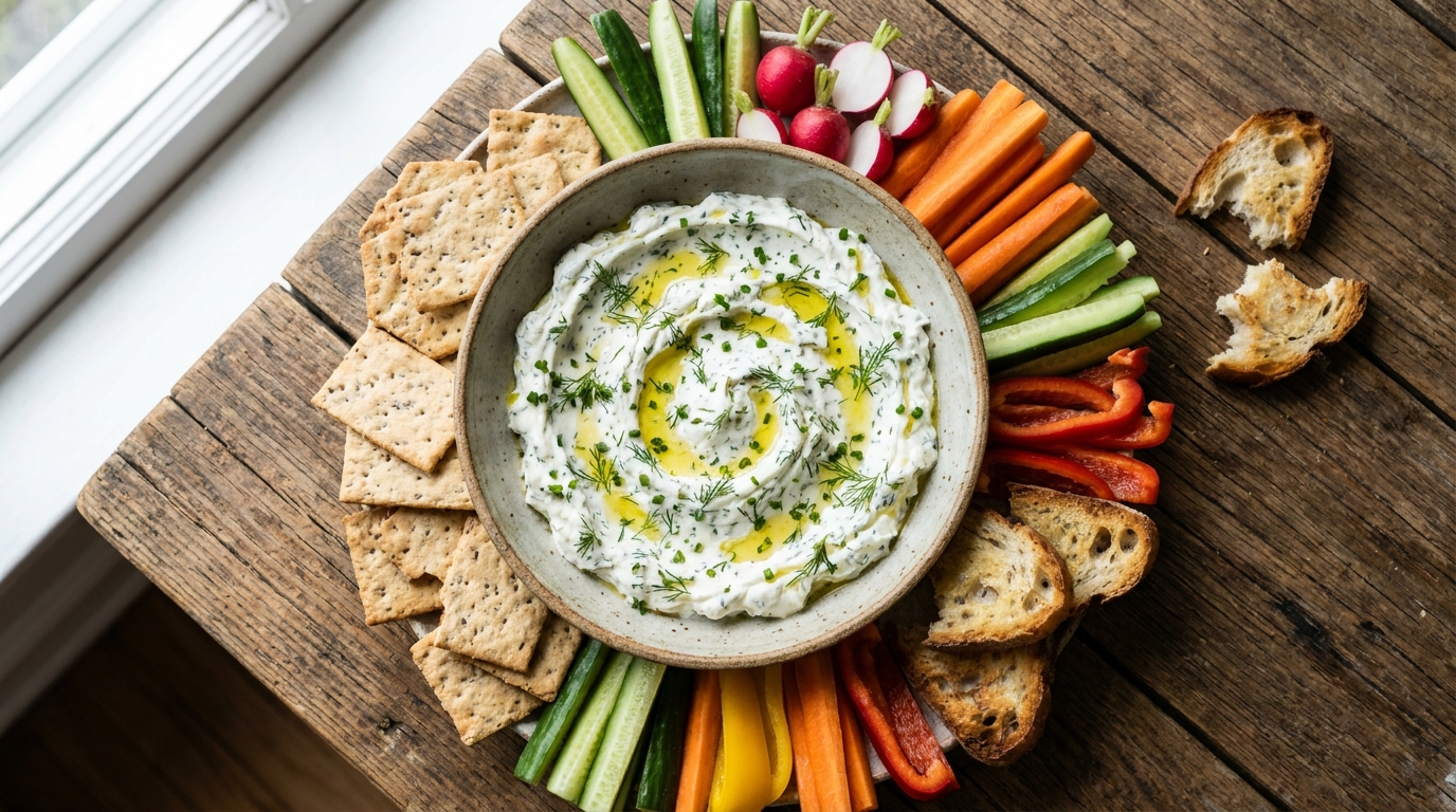 découvrez notre recette incontournable de dip crémeux aux herbes fraîches et fromage de chèvre, parfait pour vos apéritifs gourmands et faciles à réaliser.